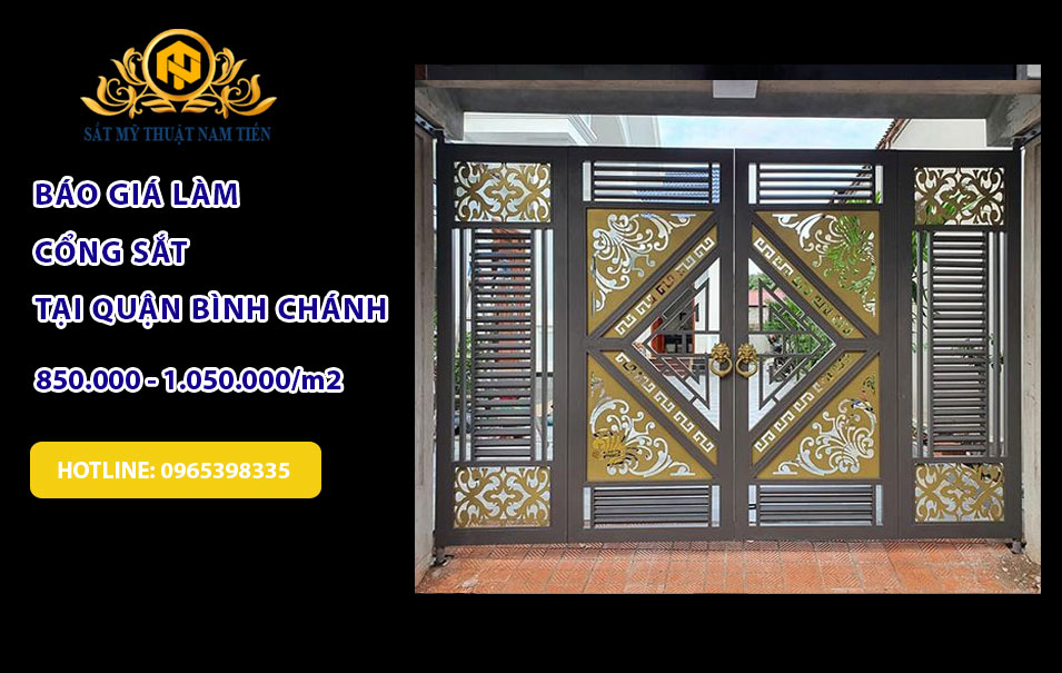 Dịch vụ Làm Cổng Sắt, Cửa Sắt, Hàng Rào Sắt Tại Nhà Bình Chánh