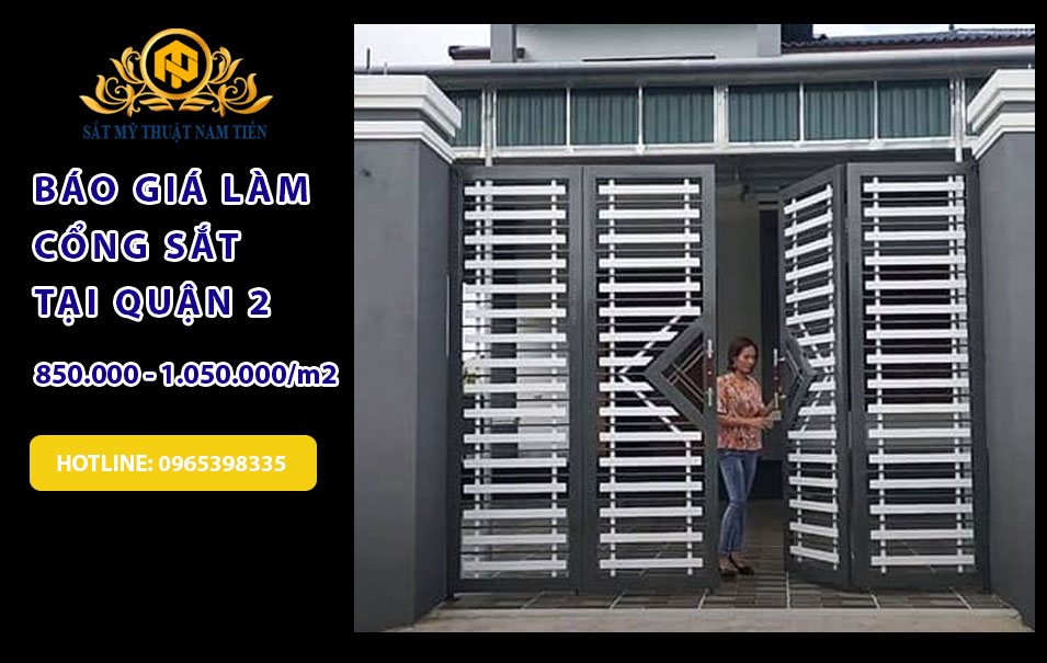 Dịch vụ Làm Cổng Sắt, Cửa Sắt, Hàng Rào Sắt Tại Nhà Quận 2 Giá rẻ