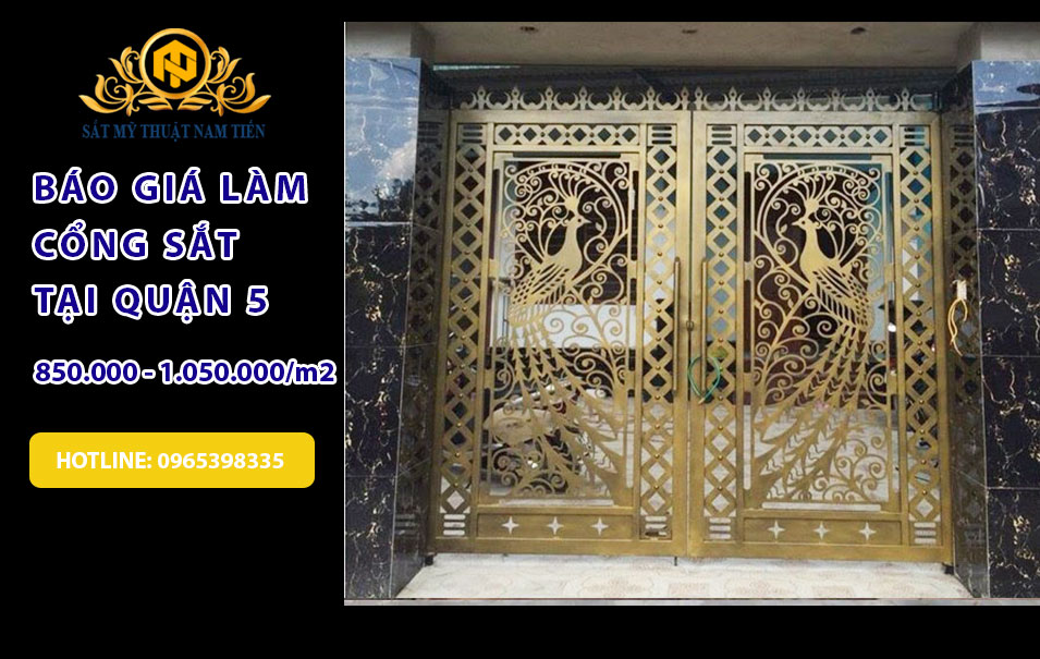 Dịch vụ Làm Cổng Sắt, Cửa Sắt, Hàng Rào Sắt Tại Nhà Quận 5 chuyên nghiệp