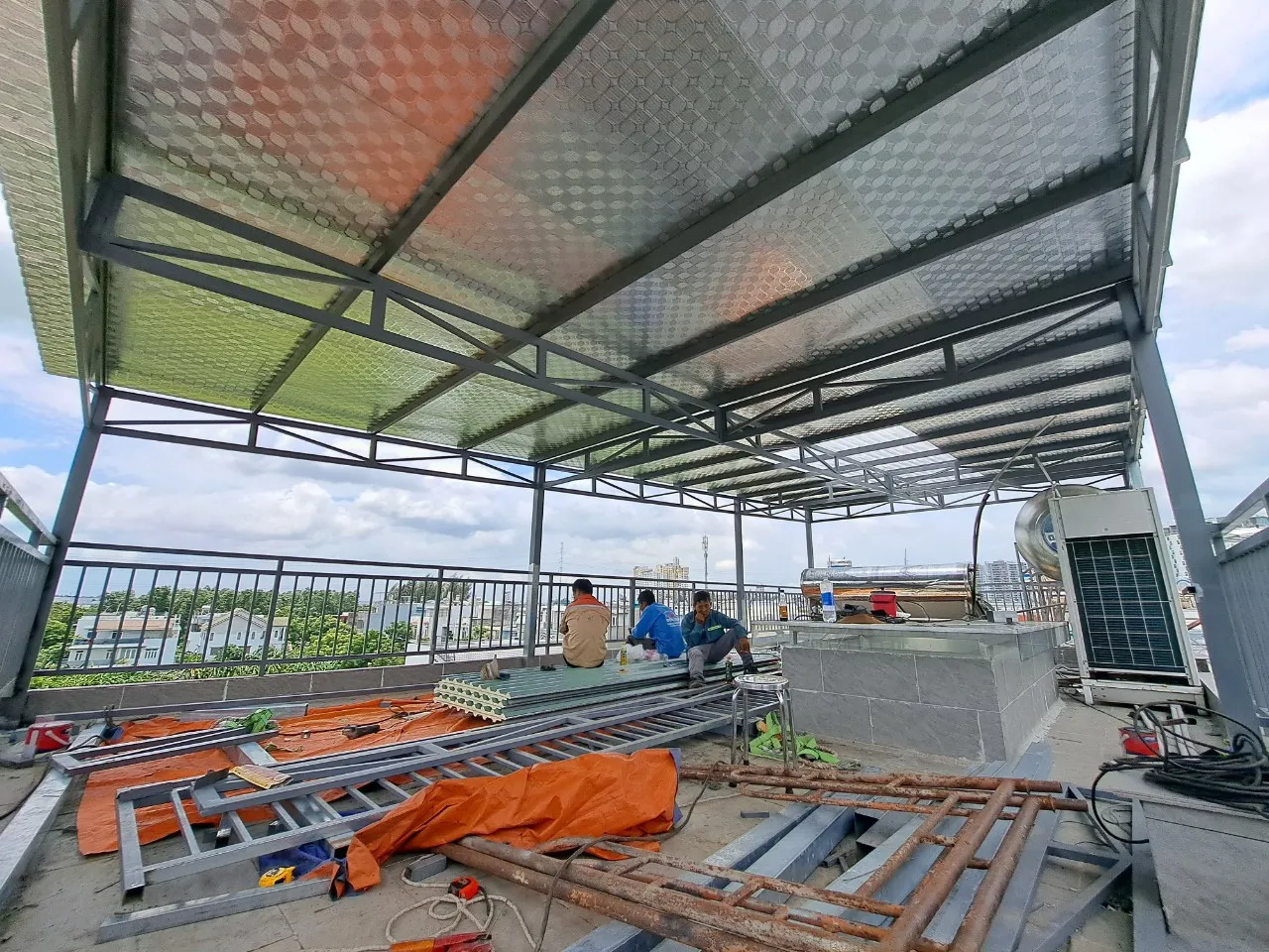 Báo giá mái che sắt