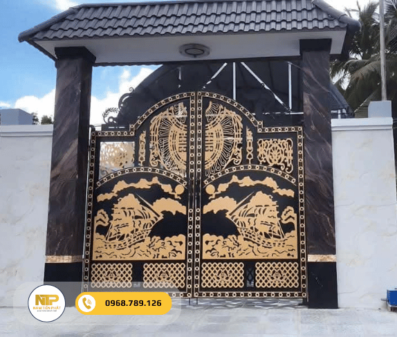 Cửa cổng sắt nhà cấp 4