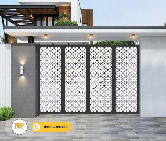 Cửa cổng sắt ngoài trời